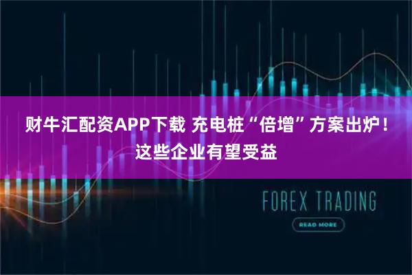 财牛汇配资APP下载 充电桩“倍增”方案出炉！这些企业有望受益
