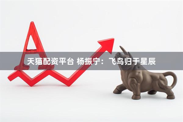 天猫配资平台 杨振宁：飞鸟归于星辰