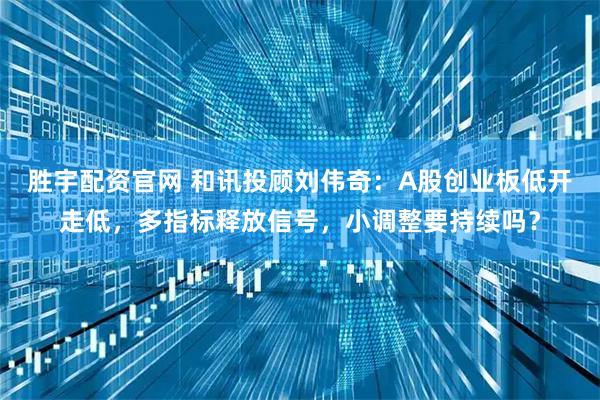 胜宇配资官网 和讯投顾刘伟奇：A股创业板低开走低，多指标释放信号，小调整要持续吗？